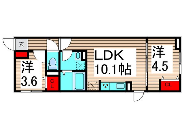 ルリアン綾瀬Ⅱの物件間取画像